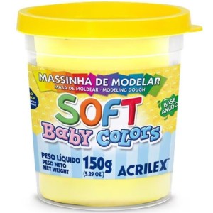 Massinha Base Amido Soft 150gr Amarelo Bebe Colors ACRILEX