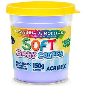 Massinha Base Amido Soft 150gr Lilas Bebe Colors ACRILEX