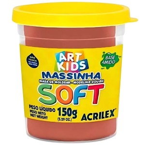 Massinha Base Amido Soft 150gr Marrom Chocolate ACRILEX