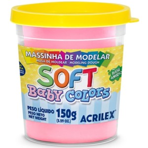 Massinha Base Amido Soft 150gr Rosa Bebe Colors ACRILEX