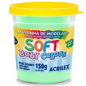 Massinha Base Amido Soft 150gr Verde Bebe Colors ACRILEX