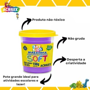Massinha Base Amido Soft 150gr Violeta ACRILEX