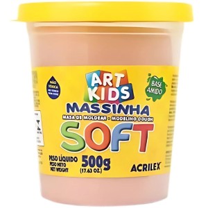 Massinha Base Amido 150gr Amarelo Pessego Soft ACRILEX