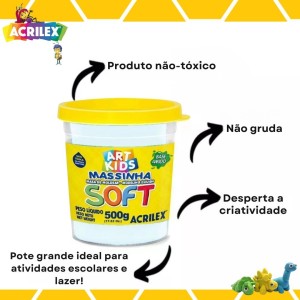 Massinha Base Amido 500gr Branco Soft ACRILEX