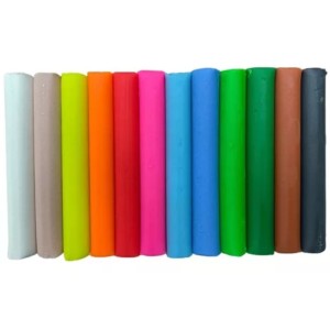 Massinha Base Cera 12 Cores 180gr Plastilina ACRILEX