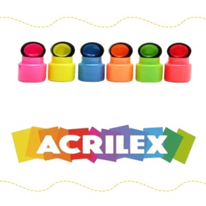 Tinta Acrilica 10ml 6 Cores Neon ACRILEX