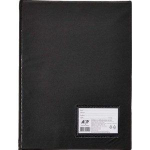Pasta Catalogo Portfolio OF 100 Envelopes 0,12 Media Preta Com Visor Com Parafuso Ref.125 ACP