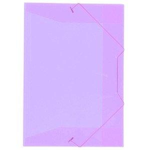 Pasta Plastica Com Elastico 1/4 Pequena Fina Rosa ACP