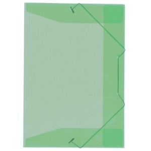 Pasta Plastica Com Elastico 1/4 Pequena Fina Verde ACP