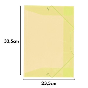 Pasta Plastica Com Elastico Oficio Fina Amarela ACP