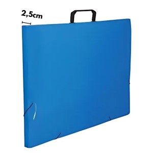 Pasta Maleta Plastica A3 Com Elástico Azul ACP