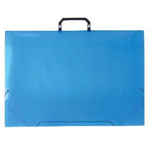 Pasta Maleta Plastica Oficio Com Elástico Azul ACP