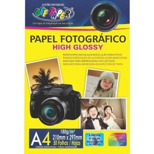 Papel Fotografico High Glossy Inkjet A4 180gr Pacote Com 50 Folhas OFF PAPER
