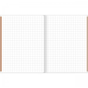 Caderno Quadriculado Universitário Brochura Laranja 10x10mm STIFF