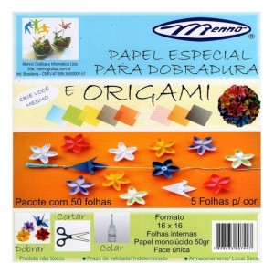 Papel Origami 16x16cm Com 50 Folhas MENNO