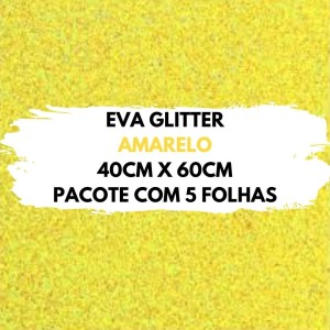 Eva Glitter 40X60cm Pacote Com 5 Folhas