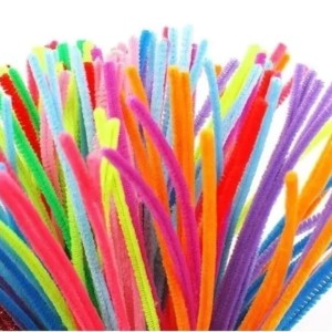 Limpador de Cachimbo Colorido Hastes de Chenille com 50 Unidades