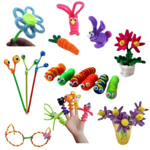 Limpador de Cachimbo Colorido Hastes de Chenille com 50 Unidades