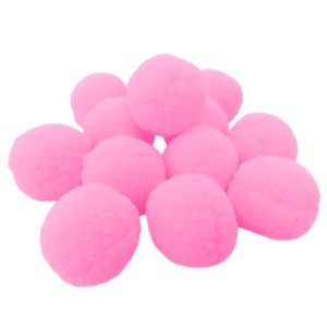Pompom Sintético Rosa 40mm com 50 Unidades