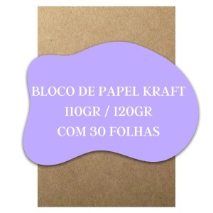 Papel Kraft A4 110/120g Com 30 folhas