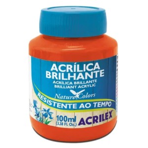 Tinta Acrílica Brilhante 100ml Laranja ACRILEX