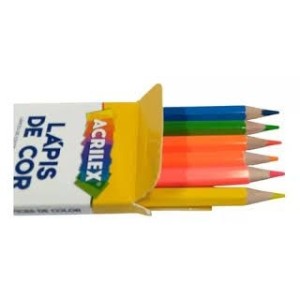 Lápis de Cor Neon com 6 cores – Acrilex