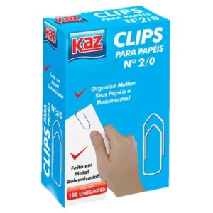 Clips N°2/0 Com 100 Unidades KAZ