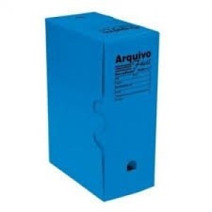 Arquivo Morto Polionda Ofício Azul 344x125x237 Fácil Kaz | Polibrás