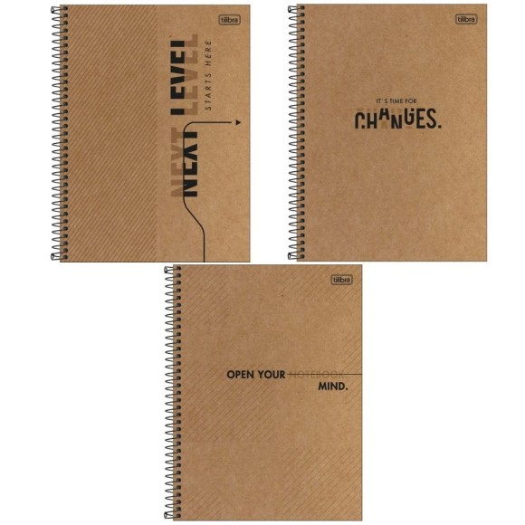 Caderno Espiral Capa Dura  Universitário 1 Matéria 80 Folhas Kraftwork TILIBRA