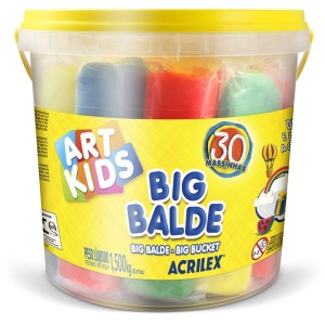 MASSINHA BIG BALDE C/30 CORES SOFT ART KIDS ACRILEX