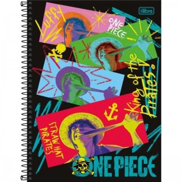 CADERNO UNIVERSITARIO 1 MATERIA 80FLS ONE PIECE NETFLIX TILIBRA
