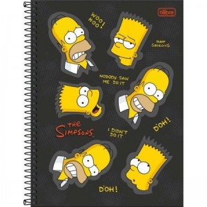 CADERNO UNIVERSITARIO 1 MATERIA 80FLS SIMPSONS TILIBRA