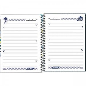 CADERNO UNIVERSITARIO 1 MATERIA 80FLS SONIC TILIBRA