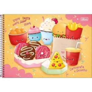 CADERNO DESENHO 80FLS TASTE CAPA DURA TILIBRA