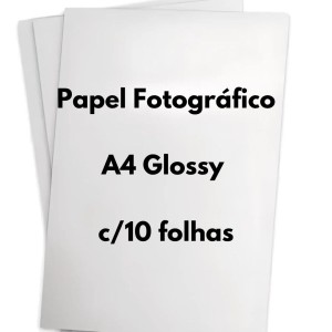 Papel Fotografico Glossy Inkjet A4 135gr Pacote Com 10 Folhas MENNO