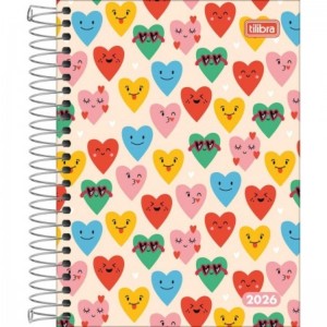 Agenda 2026 Escolar Diária D+ Feminina Espiral - TILIBRA