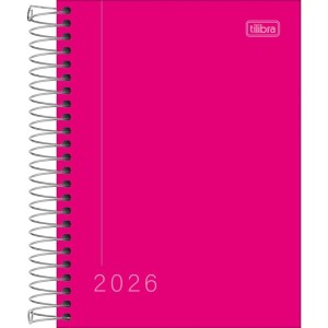 Agenda 2026 Diária Pepper Rosa Espiral TILIBRA
