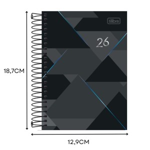 Agenda 2026 Executiva Diária Spot Masculina Espiral TILIBRA