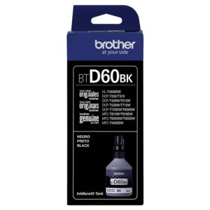 Refil Garrafa de Tinta Brother D60 Preto Original