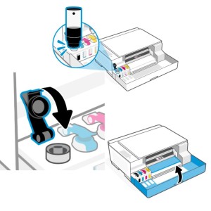 Refil Garrafa de Tinta HP GT52 Ciano Original