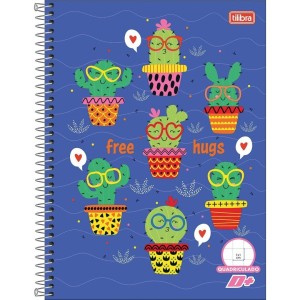 Caderno Quadriculado Espiral 10x10mm 96fls Universitario D+ Capa Dura TILIBRA
