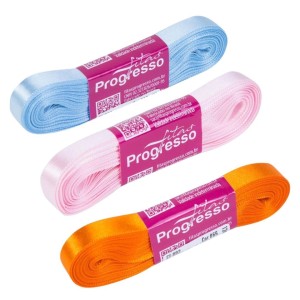Fita de Cetim 07mmx10mt Rosa/Azul Piscina/Laranja