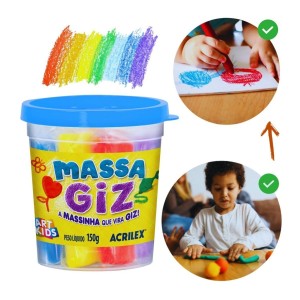Massinha Giz 06 Cores 100gr ACRILEX