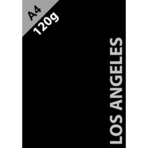 Papel Color Plus A4 Preto Los Angeles 120g com 25 Folhas 