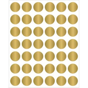 ETIQUETA BOLINHA DIÂMETRO 19,0 OURO TP-19 COM 210 COLACRIL