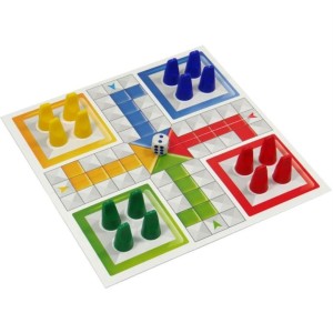 Jogo Ludo Cartonado com Dado e Peões