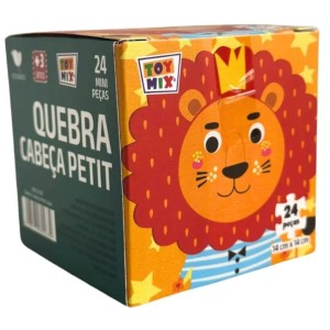 Quebra-cabeça Cartonado Petit Leão 24 Peças 14cmx14cm TOY MIX