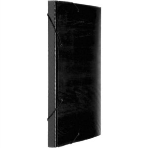 Pasta Plastica Poliondas Com Elastico Oficio 245X340mm Lombada 20mm Preto KAZ