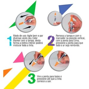 Color Marker Multiuso Base Água Cores ACRILEX