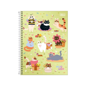 Caderno Espiral Capa Dura Universitário 1 Matéria 80 folhas Hug Me TILIBRA